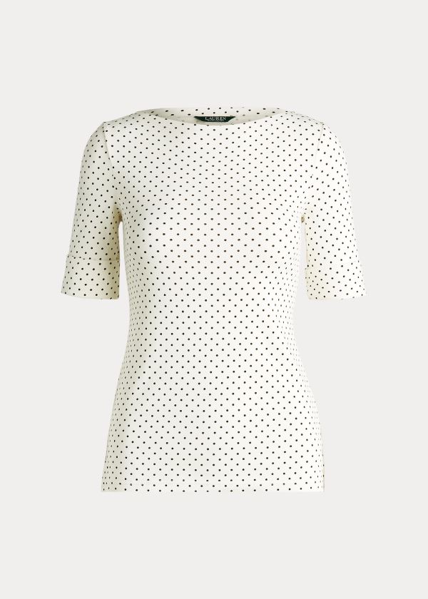 Top Ralph Lauren Polka-Dot Algodão-Blend Mulher 29641-SABU